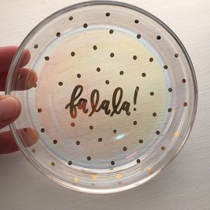 Falala! Gold Polka Dots Round Trinket Jewelry Tray